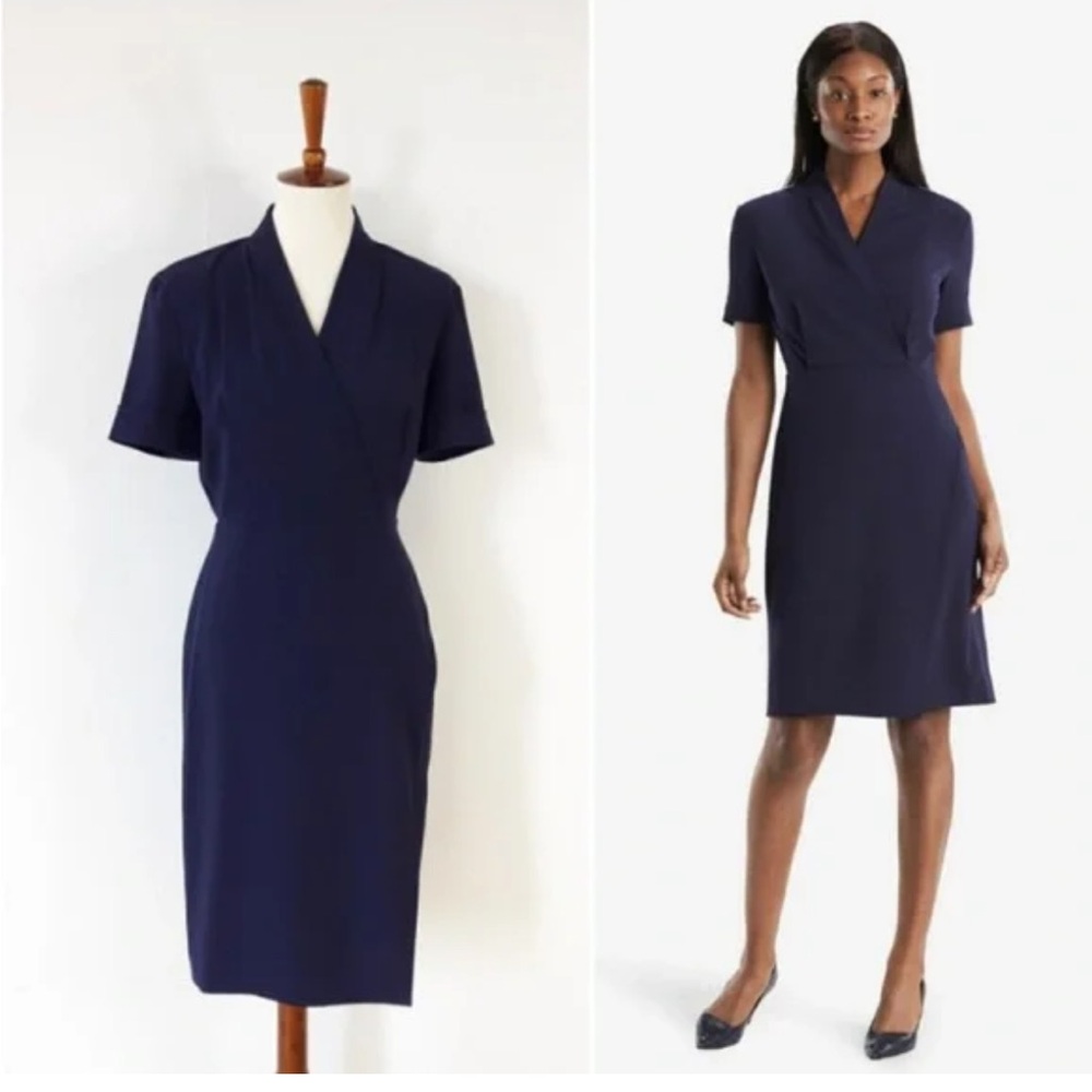 MM Lafleur Dark Blue Midi Dress